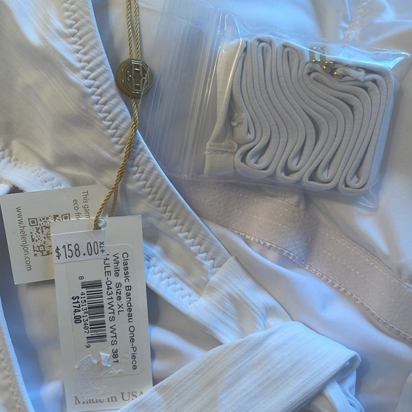 Helen Jon White 1 pc Elegant Swimsuit NWT sz XL - Picture 7 of 10
